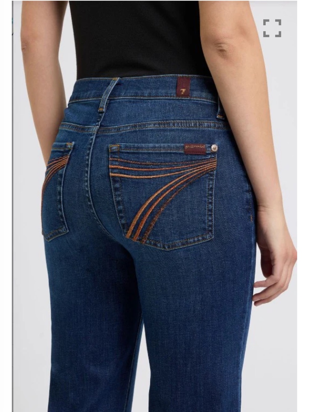7 For All Mankind size 29 dojo High-Rise wide leg Jeans in dark wash